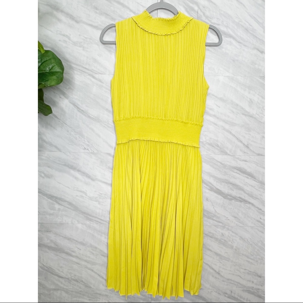 Nanette Leopore Pleated Laurel Leaf Dress 8